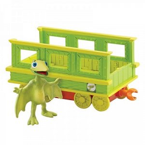 Поезд динозавров игровой набор Тайни 6см с вагончиком