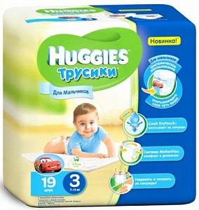 Huggies Подгузники-трусики для мальчиков 3 7-11 кг 19 шт.