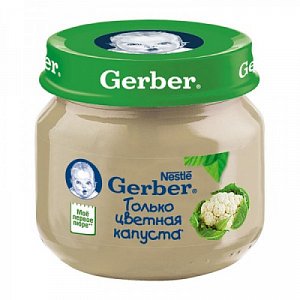 Gerber Пюре Цветная капуста с 4 мес. 80 г