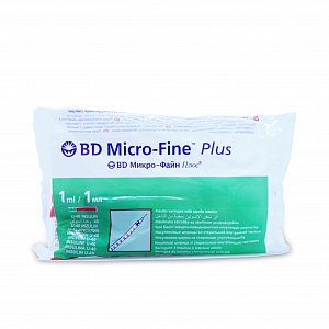 Шприц Micro-Fine+ инсулиновый U-40 1 мл 10 шт. игла 30G 8,0 мм