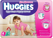 Huggies Подгузники-трусики для девочек 4 17 шт.