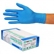 Перчатки SF Gloves нитриловые нестерильные неопудреннные диагностические р.L 100 шт. (50 пар) синие Перчатки SF Gloves нитриловые нестерильные неопудреннные диагностические р.L 100 шт. (50 пар) синие