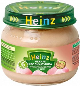 Heinz Пюре Нежная крольчатинка с 6 мес. 80 г