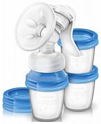 Avent SCF330 13 Ручной молокоотсос Natural с контейнерами 180 мл 3 шт.
