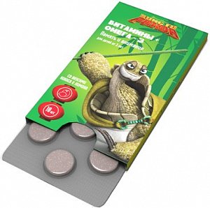 Кунг-Фу Панда таб жев. Витамины+Омега-3 10 шт