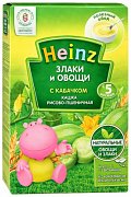 Heinz Каша Злаки и овощи Рисово-пшеничная с кабачком с 5 мес. 200 г Heinz Каша Злаки и овощи Рисово-пшеничная с кабачком с 5 мес. 200 г