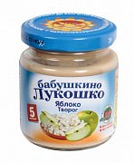 Бабушкино лукошко Пюре яблоко с творогом с 5 мес. 100 г