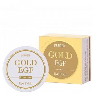 Petitfee Патчи гидрогелевые антивозрастные для кожи вокруг глаз Золото и фактор роста Premium Gold & EGF Eye Patch 60 шт.