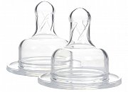 Dr Brown`s Соски силиконовые для бутылочек с широким горлом от 0 до 3-х мес., 2 шт.
