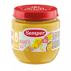 Semper Пюре Манго с 6 мес. 125 г
