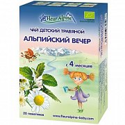 Fleur Alpine Чай травяной Organic альпийский вечер 4 мес. 20 п. от 4 мес. 20 пакетиков