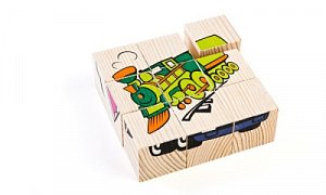 Томик кубики 9 транспорт 4444-1