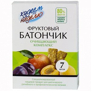 Худеем За Неделю Батончик фруктовый очищающий 10 г 7шт