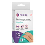 Клинса Лейкопластырь бактерицидный Universal на полимерной основе натуральный 3 размера 10 шт.