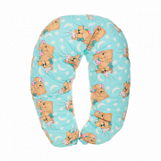 Фэст Подушка Многофункциональная для беременных и кормящих голубой, мишки