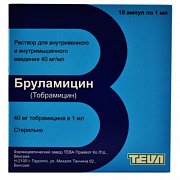 Бруламицин раствор 40 мг 1мл 10 шт. Бруламицин раствор 40 мг 1мл 10 шт.