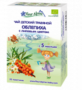 Fleur Alpine Чай травяной Облепиха с липовым цветом Organic от 5 мес. 30 пакетиков