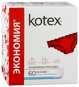 Kotex Прокладки ежедневные Normal 60 шт.