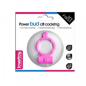 Виброкольцо для Пениса Power Bud Clit Cockring Розовое