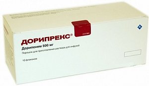 Дорипрекс порошок для приготовления раствора для инфузий 500 мг флакон 1 шт.