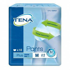 Tena Pants подгузники-трусики для взрослых Plus р.M 10 шт. (80-110см)