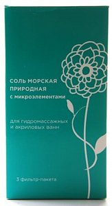 Соль морская для ванн природная 750г кор.