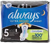 Always Прокладки Ultra secure night 6 шт. Always Прокладки Ultra secure night 6 шт.