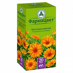 Ноготков цветки фильтр-пакетики 1,5 г 20 шт.
