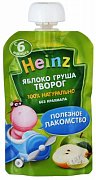 Heinz Пюре Яблоко, груша и творог с 6 мес. 90 г