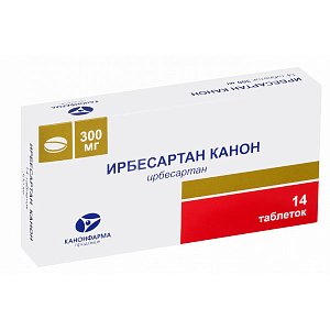 Ирбесартан Канон таблетки 300 мг 14 шт.