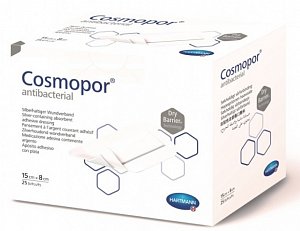 Повязка космопор антибактериальная с серебром 15х8см n25