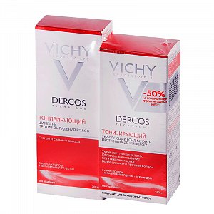 Vichy Промо набор Dercos Шампунь тонизирующий против выпадения 200 мл+ Кондиционер 150 мл