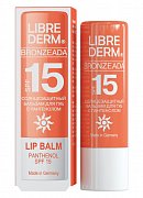 Либридерм Bronzeada Бальзам для губ с пантенолом SPF15 4 г