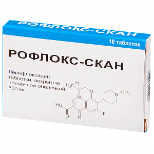 Рофлокс-Скан таблетки покрытые пленочной оболочкой 500 мг 10 шт.