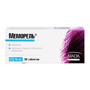 Меморель таблетки покрытые пленочной оболочкой 10 мг 30 шт.
