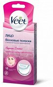 Veet Полоски восковые для лица бархатная роза 18 шт.