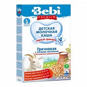 Bebi Premium Каша молочная Гречневая с козьим молоком с 4 мес. 200 г Bebi Premium Каша молочная Гречневая с козьим молоком с 4 мес. 200 г