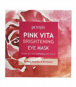Petitfee Патчи для кожи вокруг глаз с комплексом витаминов для сияния кожи в области вокруг глаз 70 г Pink Vita Brightening