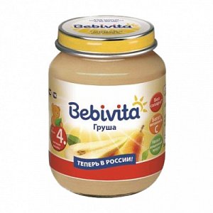 Bebivita Пюре Груша 100 г с 4 мес.