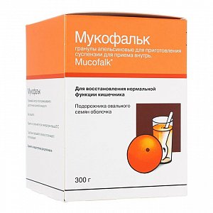 Мукофальк гранулы апельсиновые для приготовления суспензии для приема внутрь банка 300 г