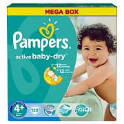 Pampers Подгузники Active Baby-Dry Maxi Plus 9-16 кг 120 шт.