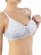 Фэст Бюстгальтер послеродовый 2638 р.85C, Серый меланж Белый