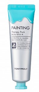 Tony Moly Маска для лица увлажняющая успокаивающая с голубой глиной Painting Therapy Pack Hydrating&Calming 30 мл