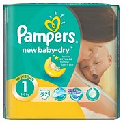 Pampers Подгузники New Baby-Dry Newborn 2-5 кг 27 шт.