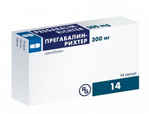 Прегабалин-Рихтер капсулы 300 мг 14 шт.