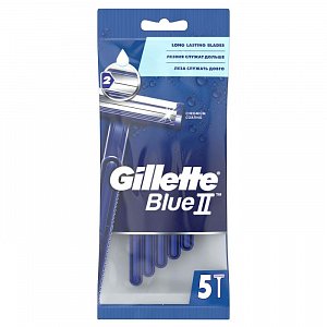 Gillette Blue 2 Набор одноразовых бритвенных станков для мужчин 5 шт.