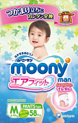 Moony Man Подгузники-трусики М 6-11 кг 58 шт. универсальные