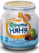ФрутоНяня Пюре Яблоко с черной и красной смородиной с 5 мес. 100 г ФрутоНяня Пюре Яблоко с черной и красной смородиной с 5 мес. 100 г