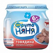 ФрутоНяня Пюре Говядина с 6 мес. 80 г ФрутоНяня Пюре Говядина с 6 мес. 80 г