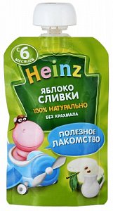 Heinz Пюре Яблоко и сливки с 6 мес. 90 г